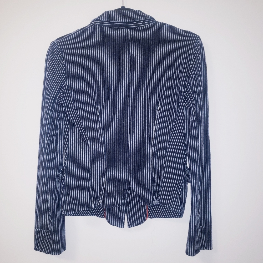 Rachel Roy Jacket blue/white pinstripe Sz 6. Excellent condition. - Picture 2 of 6